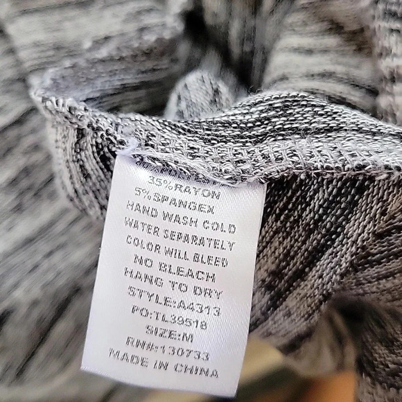 Umgee Gray Oversized Boxy Dolman Sleeve Cowl Neck Poncho Sweater - Size Medium - Picture 7 of 7